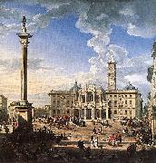 Giovanni Paolo Pannini, Rome, The Piazza and Church of Santa Maria Maggiore